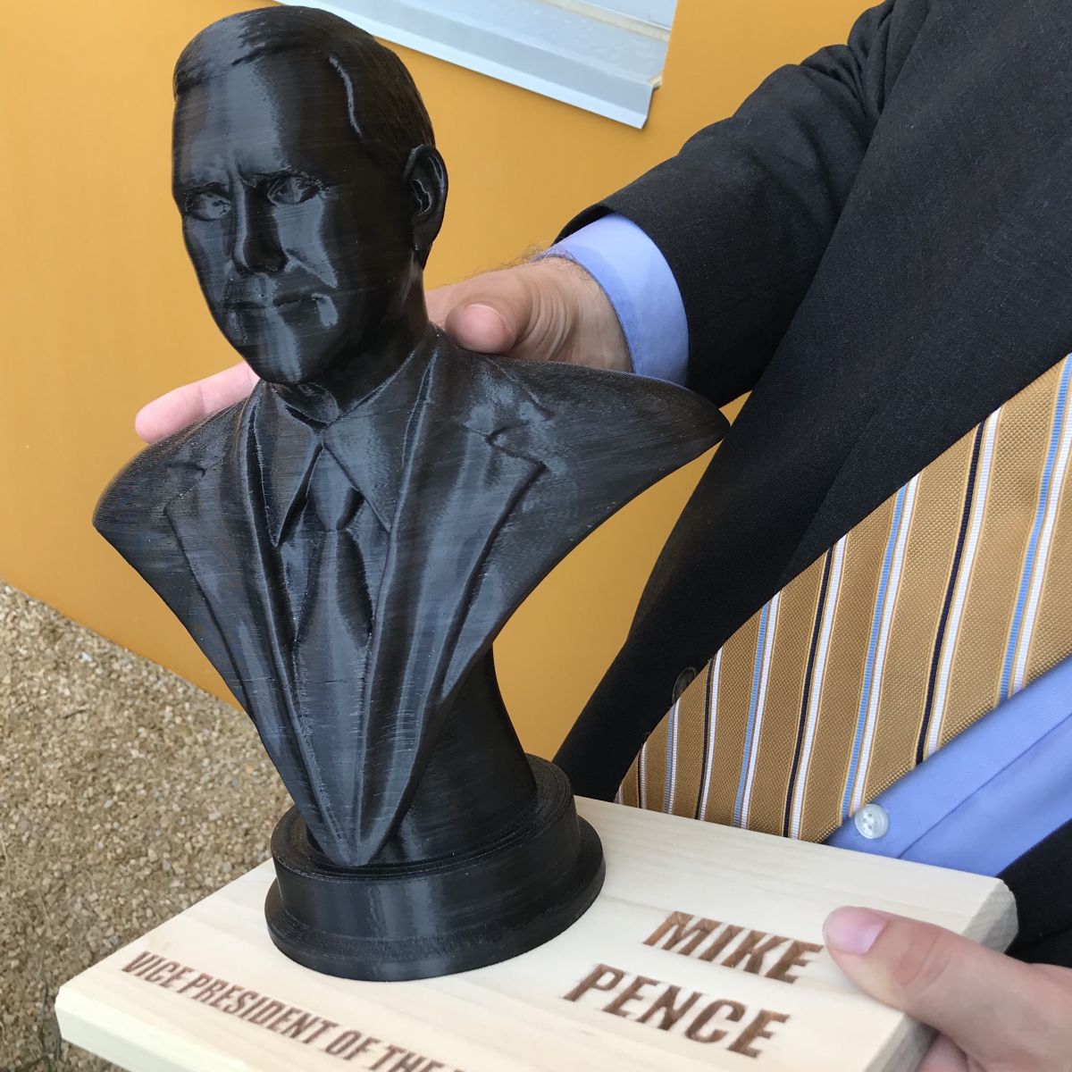 3-D printed bust of Mike Pence