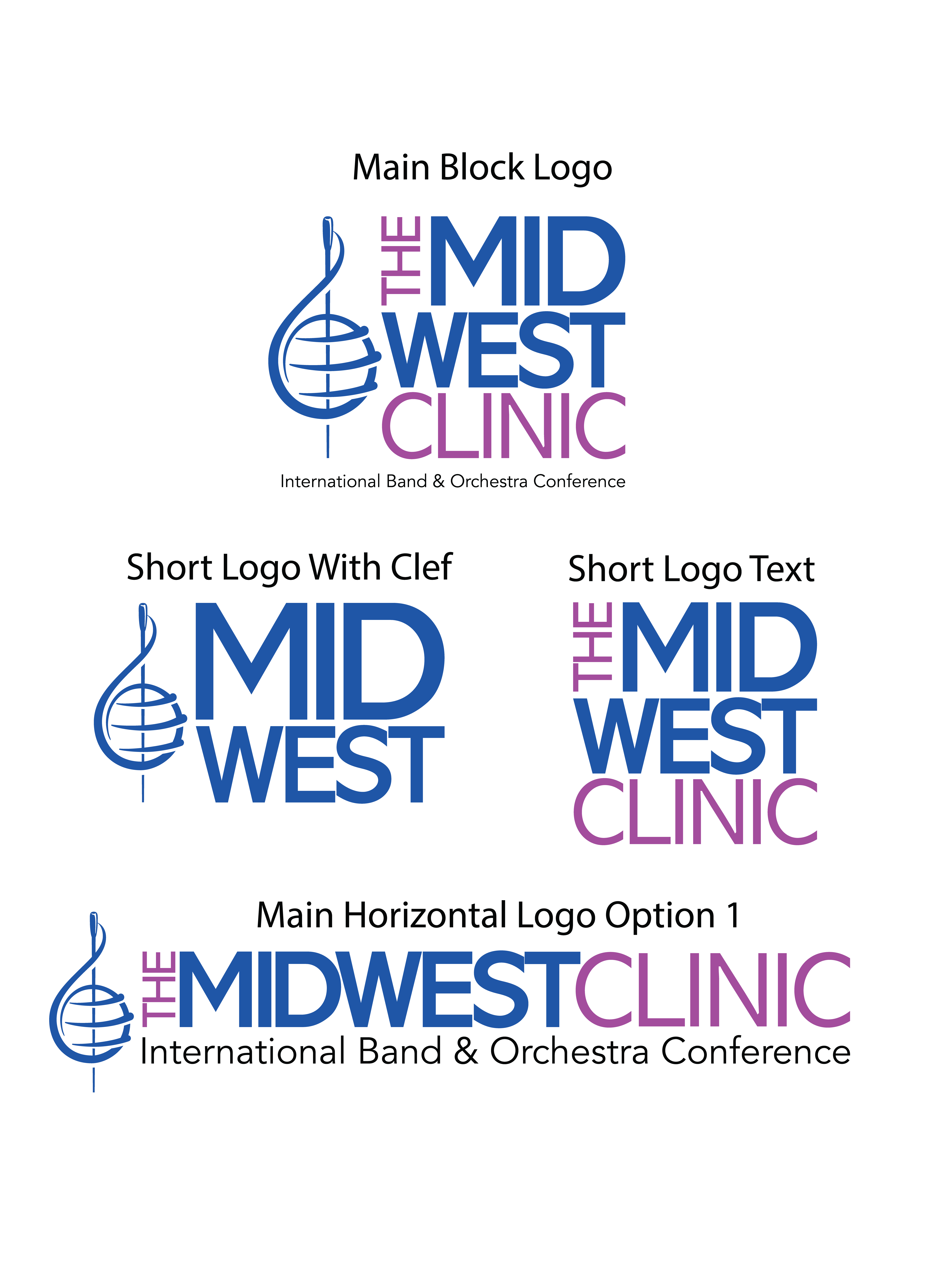 New logo designs for the Midwest Clinic. (Photo provided: Adam Smith)