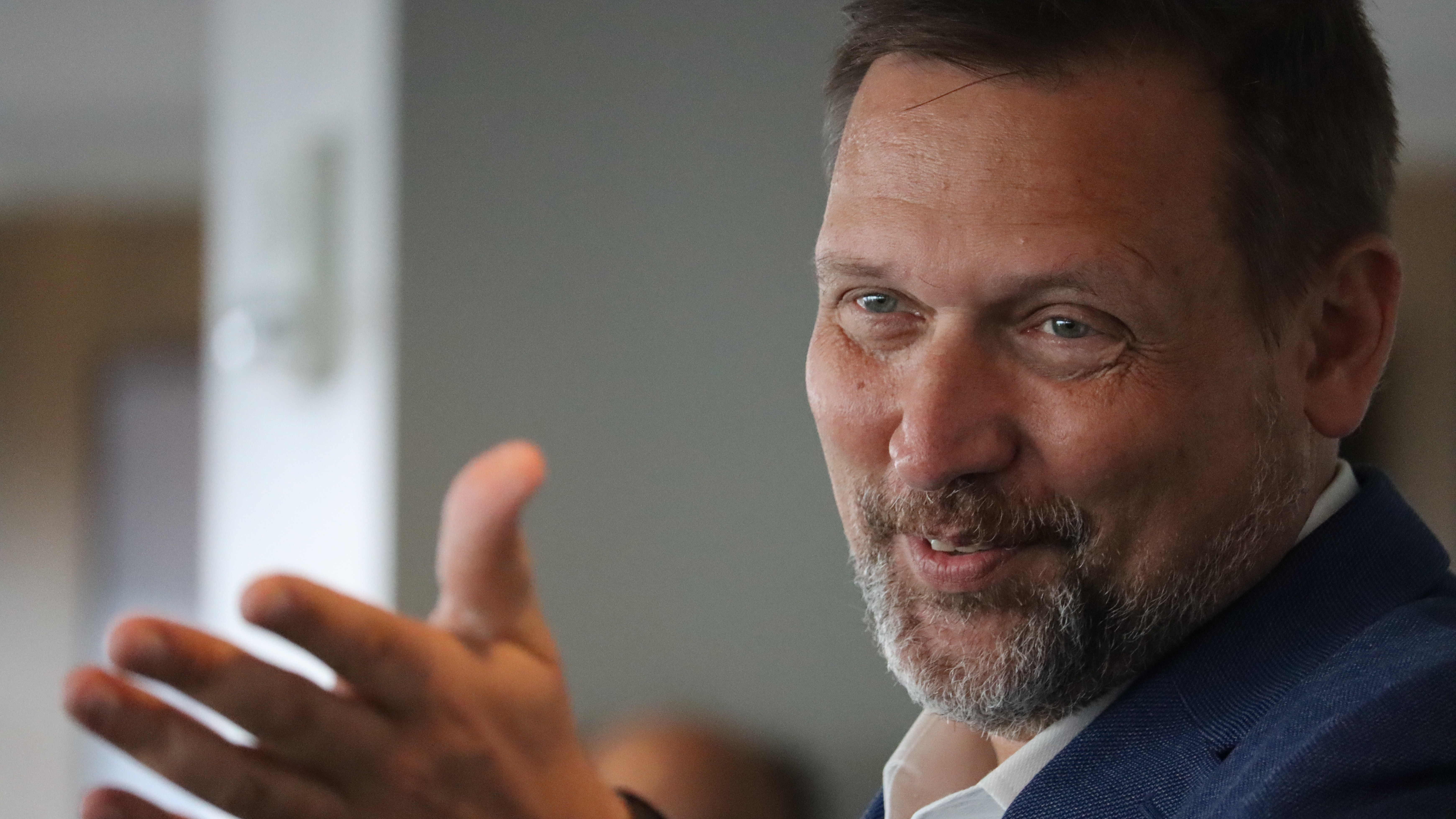 David Umulis giving remarks at the Skyline Club. (Purdue University photo/John O'Malley)