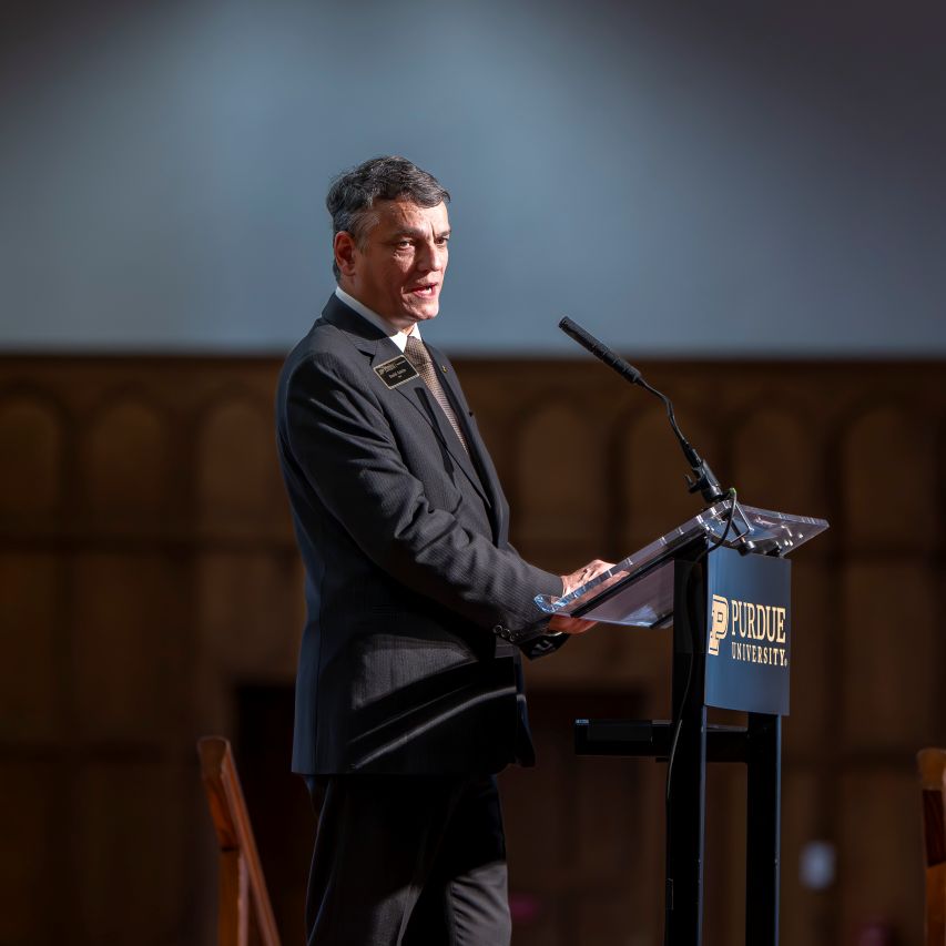 Dean Daniel Castro speaking at the 2026 awards ceremony. (Photo credit: Krock Photography)
