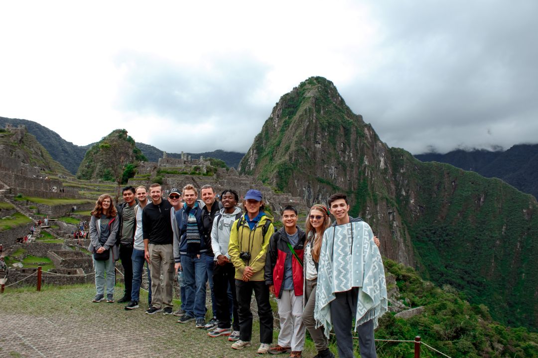 Juarez and the Peru group in the Andes. (Photo provided: Alfredo Juarez)