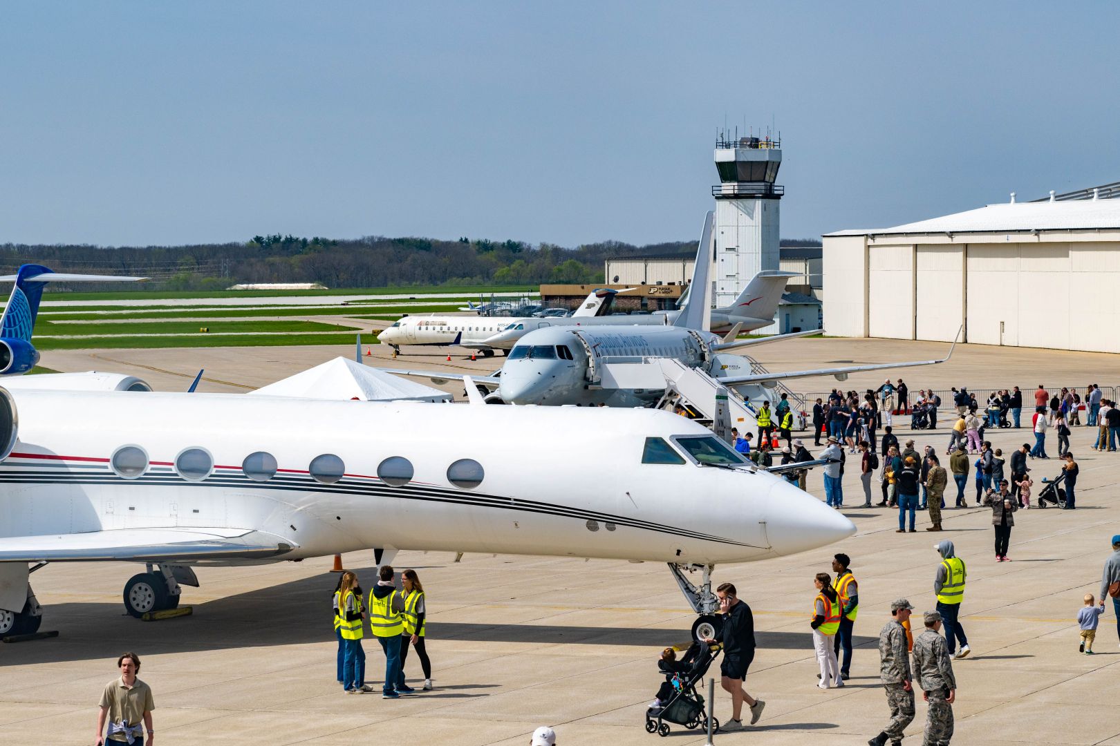 Purdue has more than a century of aviation history, and the reopening of Purdue University Airport as a commercial flight center means that there's more aviation activity than ever at Purdue. (Photo credit: Thomas Cai)