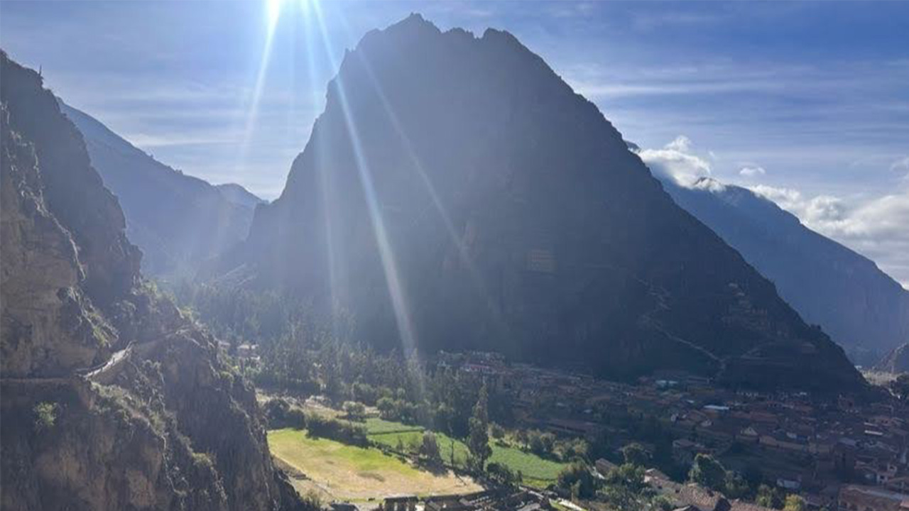Ollantaytambo mountain, in southern Peru. (Image credit: Jennifer Ramos, Rustin Webster)