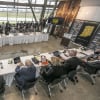 Purdue's Board of Trustees meets at Purdue Polytechnic Anderson in April 2019.