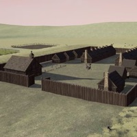 CGT students' rendering of the original Fort Ouiatenon