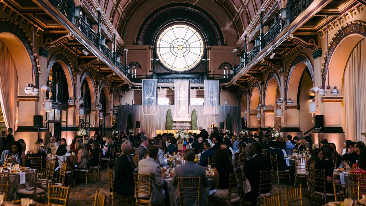 The Golden Hammer Awards ceremony at Indianapolis' Union Station, pictured on April 23. (Photo credit: Beth Wilson Photography)