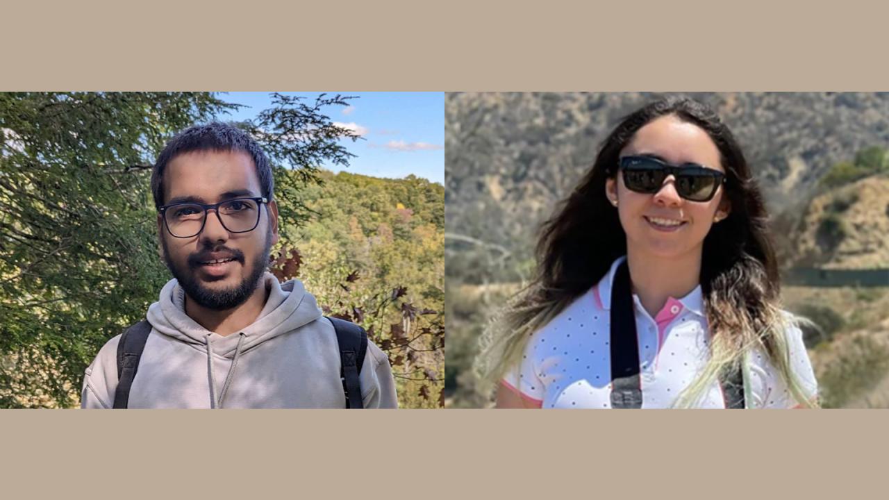 (Left) Anant Upadhyay and Angela Jimenez.