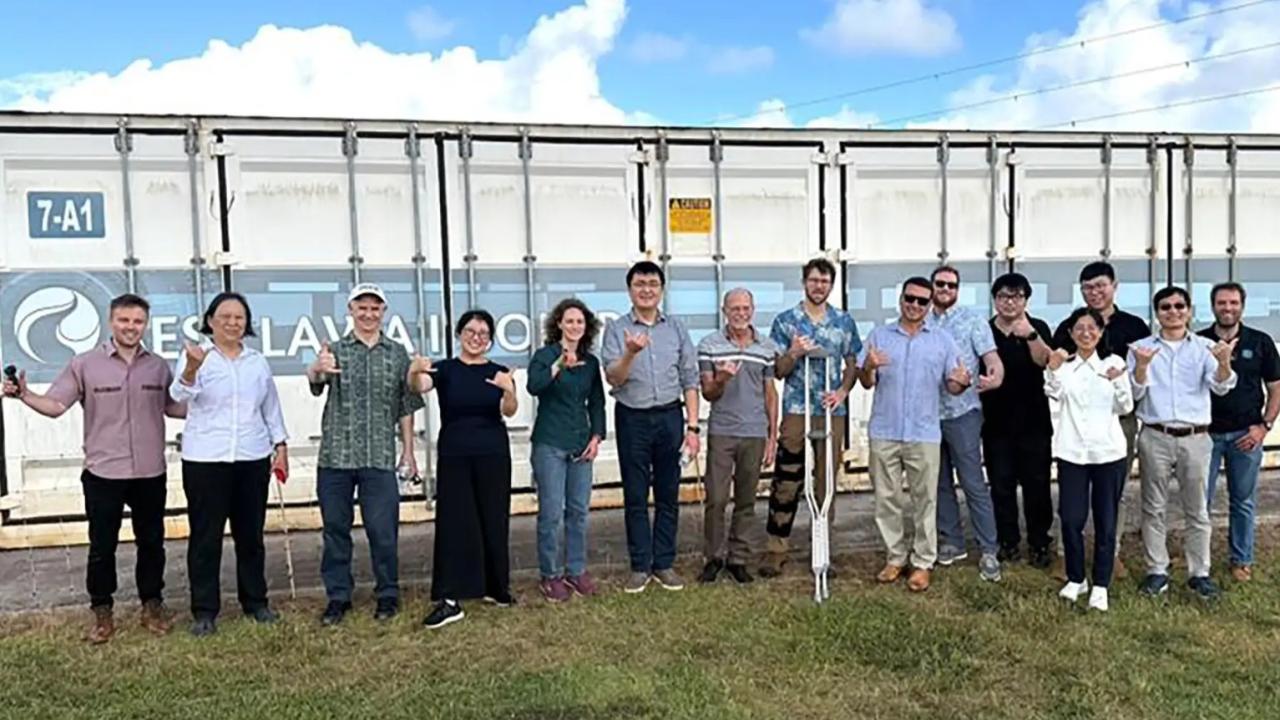 It's a big task to strengthen Hawaii's power grid, but Purdue Polytechnic's Xiaonan Lu (center) and the team behind this Department of Energy-funded research are up to it. (Photo courtesy: National Laboratory of the Rockies)