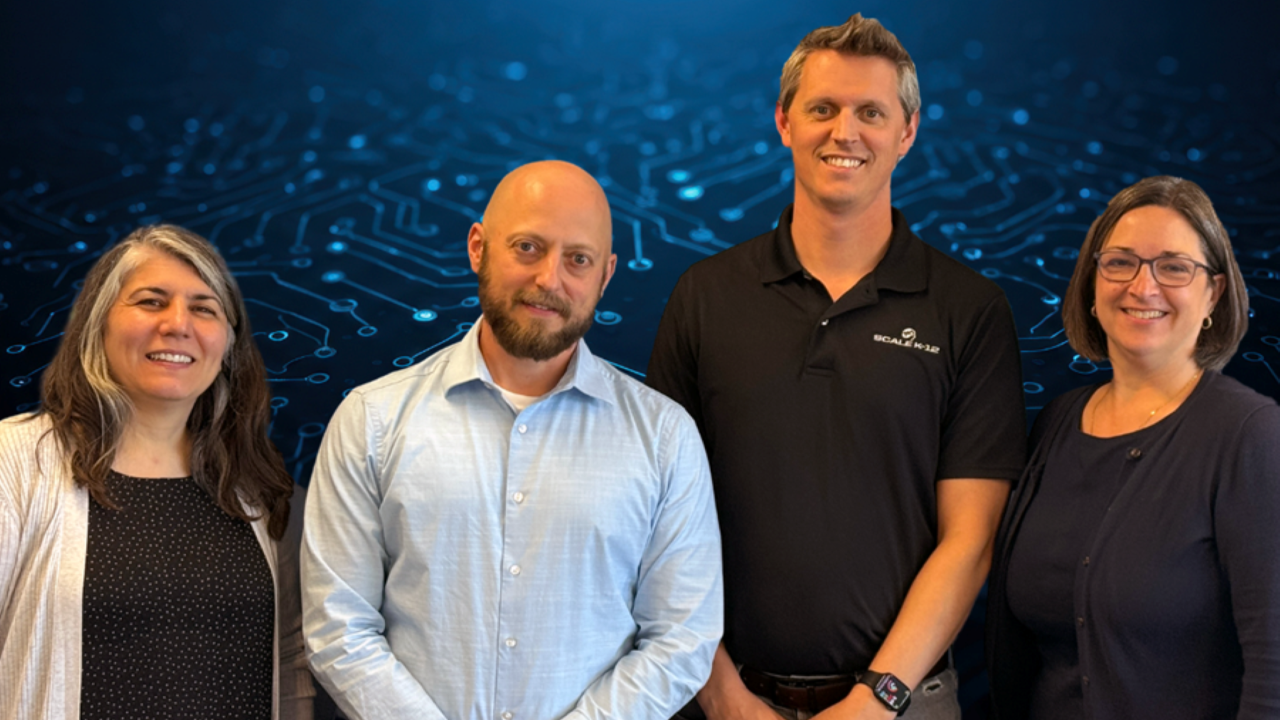 (Shown from left to right) S. Selcen Guzey, Greg Strimel, Morgan Hynes, and Tamara Moore with the Purdue University School of Engineering Education. (Courtesy: College of Engineering)