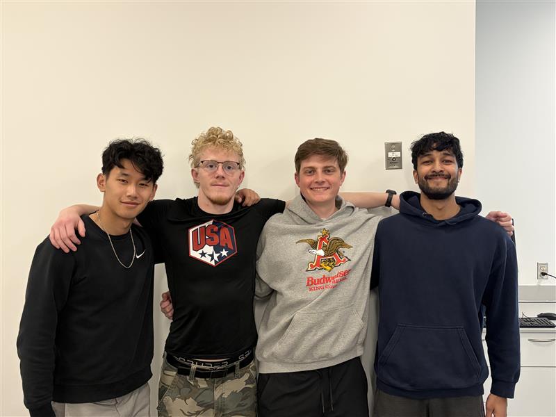 Team Image of Group 48 (Eric, Drew, Daniel, Mayank)