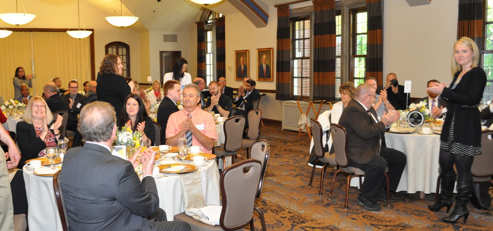 Honorees and guests attend Purdue Polytechnic's Early Career Awards breakfast.