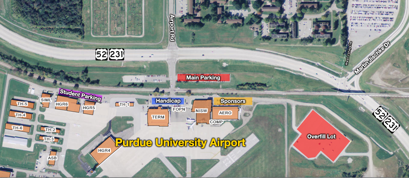 Parking for 2017 Purdue Aviation Day 