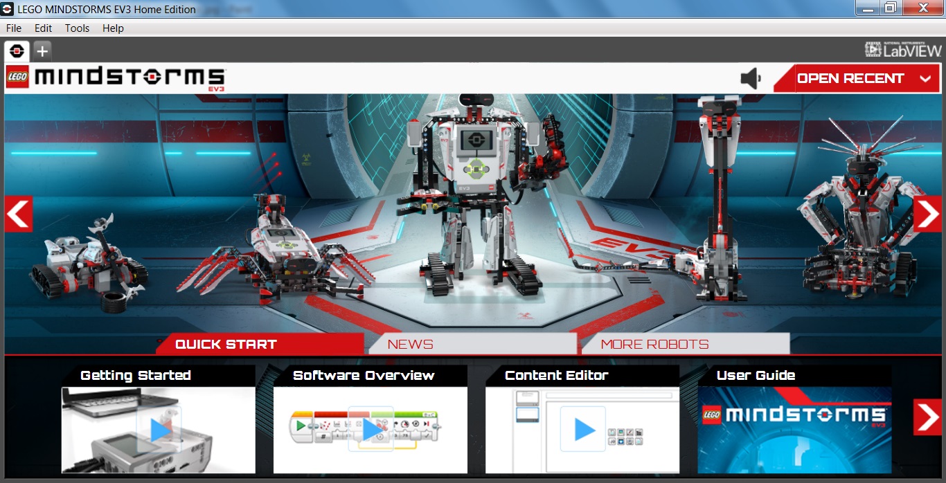 EV3 Lobby, Home Edition Software