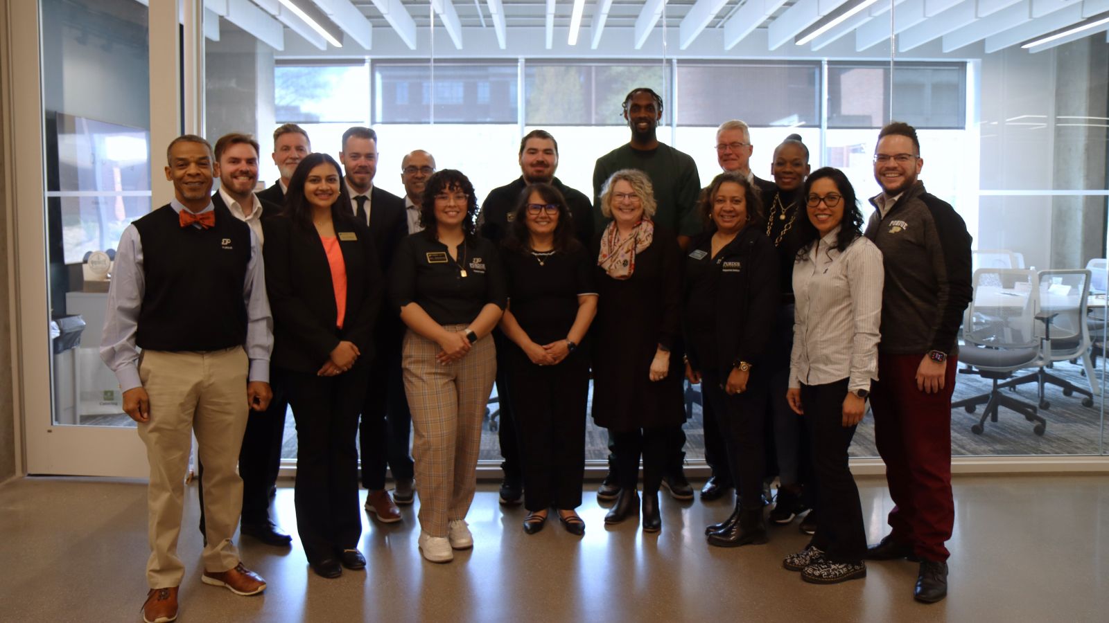 The in-person portion of the newly-formed Diversity Advisory council in Purdue Polytechnic. (Purdue University photo)