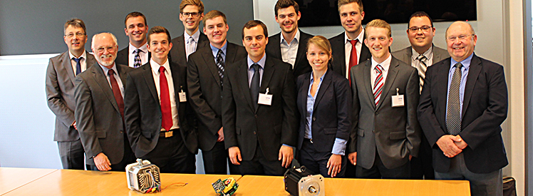 Secrist, second from left in back, was part of an international capstone project with students in Germany.