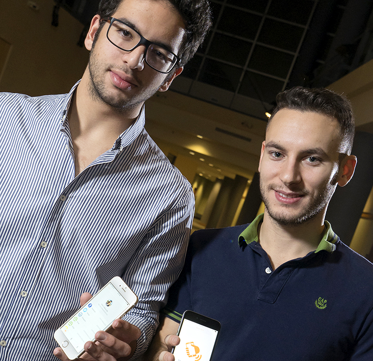 Yarkin Sakucoglu, CEO and a sophomore in Purdue Polytechnic Institute, and Alihan Ozbayrak, a senior in computer science and civil engineering.