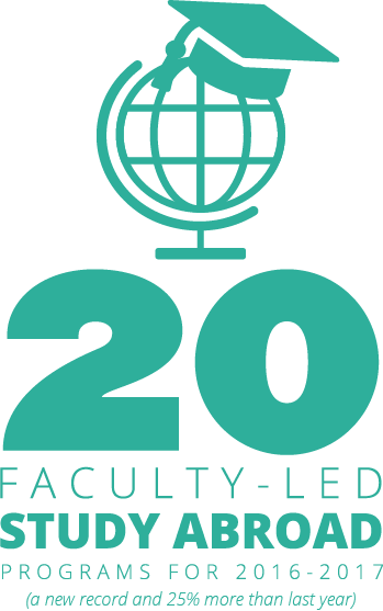 20 faculty-led Study Abroad programs for 2016-2017