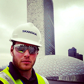 Craig Lewis selfie on U.N. rooftop