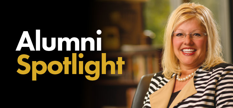 Amy Noah (BS organizational leadership and supervision ’94) serves as Purdue’s chief connection-maker