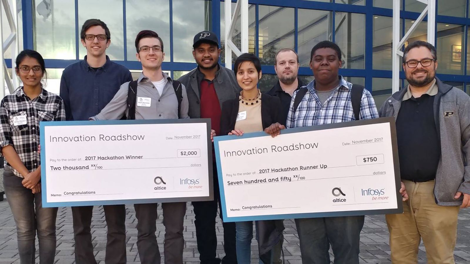 From left: Shreya Randive, Drew Sumner, Noah Bannister, Pradeep Periasamy, Izza Tariq, Ray Hassan, Darius Bigbee, Dan Triplett