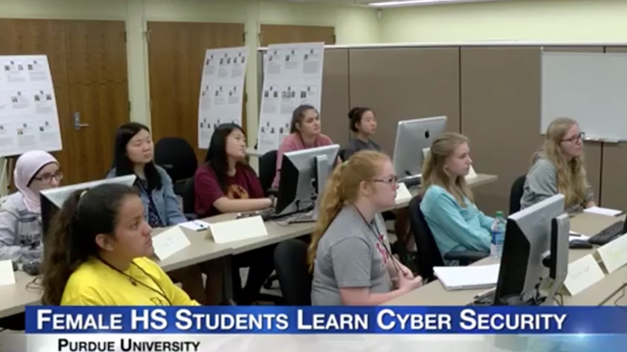 Students at the 2018 Cybersecurity Camp (WLFI)