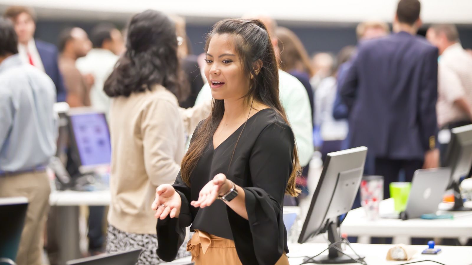 Abilene Perez at her internship with Hewlett Packard Enterprise