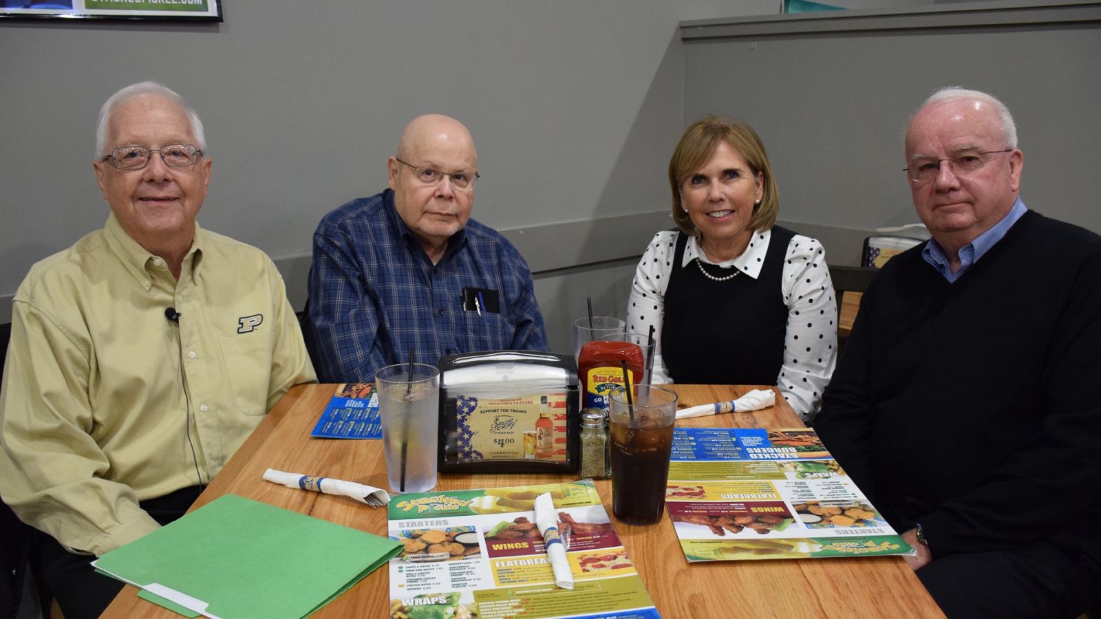 John Sautter, Gerald Krockover, Nancy Cross and Don Gentry (Purdue University photo/Tim Doty)