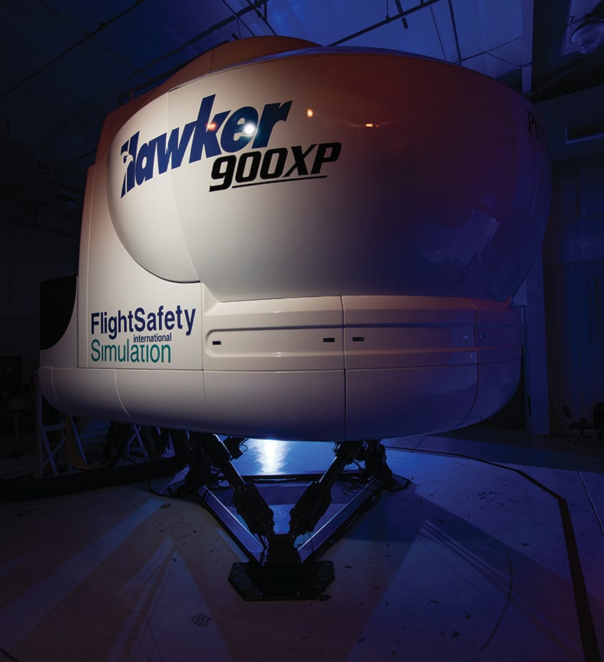 Purdue's Hawker 900XP full-motion, Level D simulator