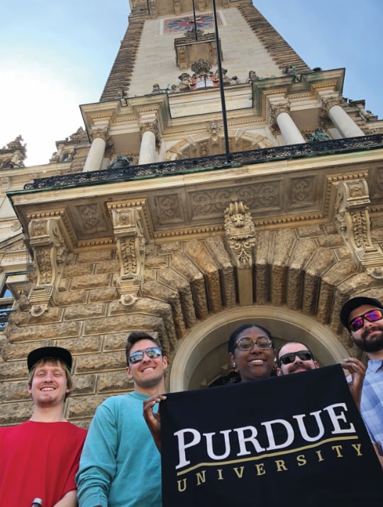 Purdue Polytechnic Vincennes students on a Study Abroad trip to Europe