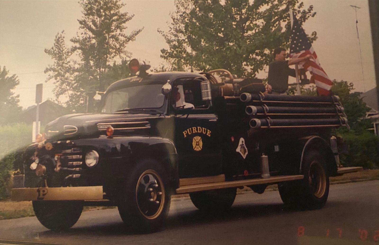 Wayne Ripberger once drove a Purdue fire truck around campus. (Photo courtesy Wayne Ripberger)