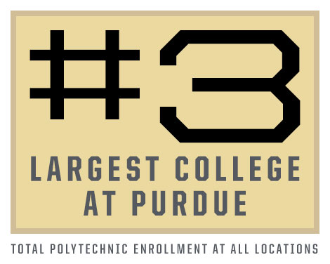 The Polytechnic Institute is the 3rd largest of Purdue University's 10 academic colleges