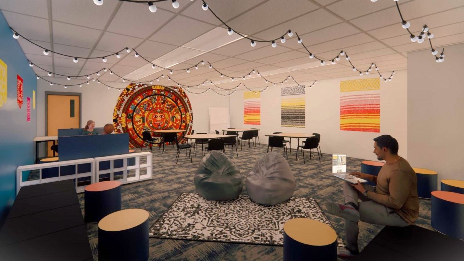 A room mockup done by Indianapolis students for the La Casa de Amistad cultural center in the city. (Photo provided)
