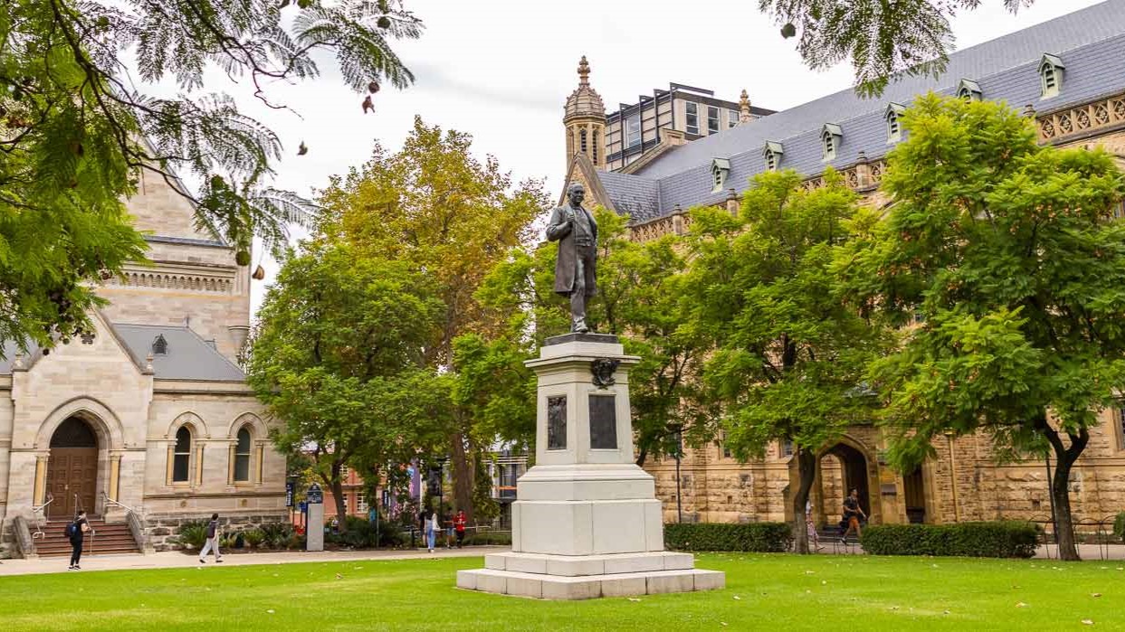 A quadrangle in Australia's University of Adelaide. (Photo provided/Uni of Adelaide)