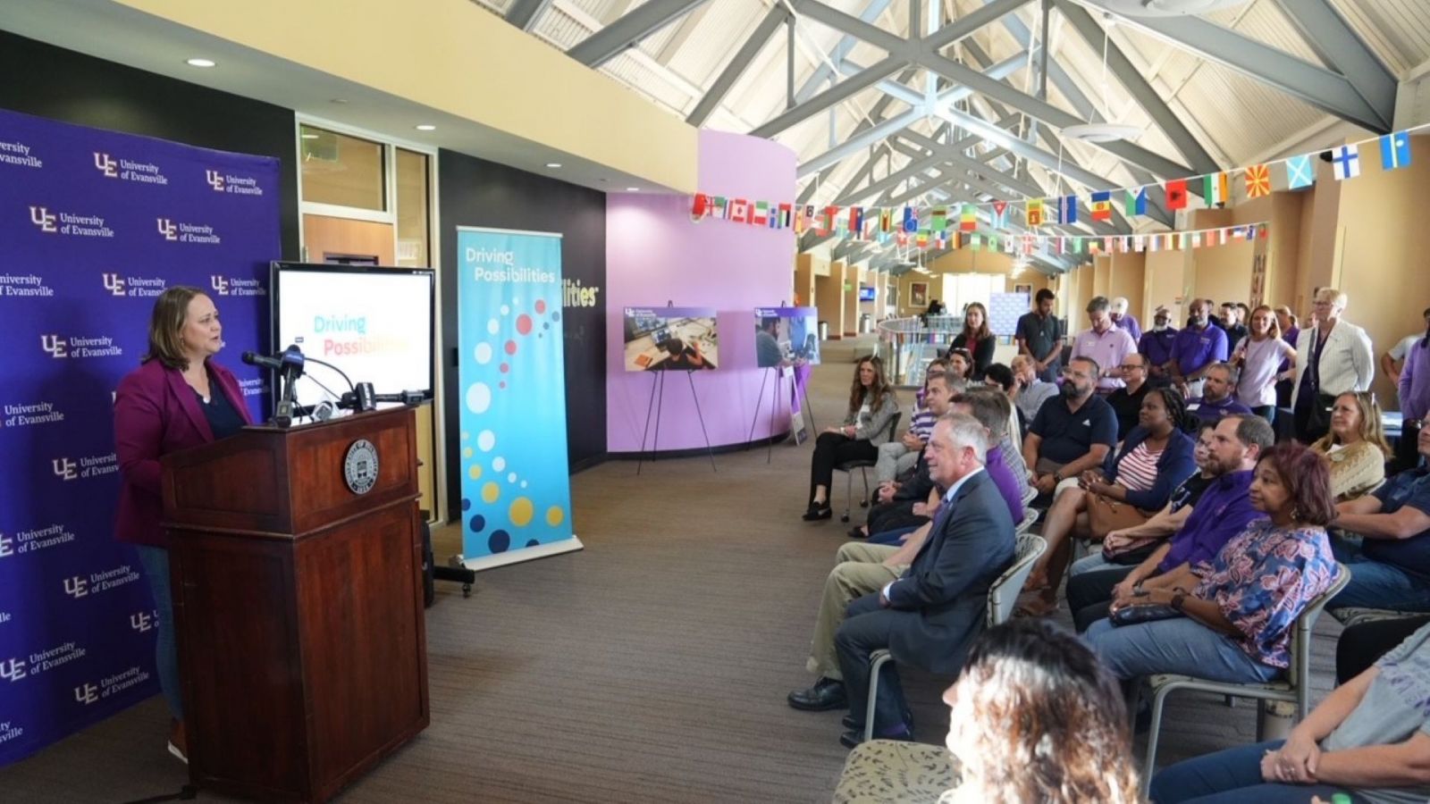 The August 23 reveal of the Toyota partnership with the University of Evansville. (Photo provided)