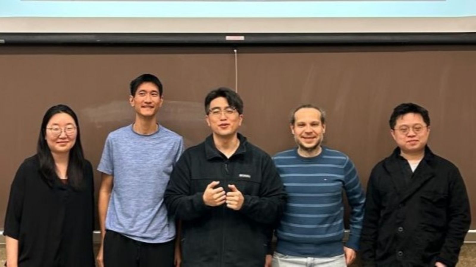 Choi (center) with Sooyeon Jeong, Dominic Kao, Christos Mousas and Liang He. (Photo provided)