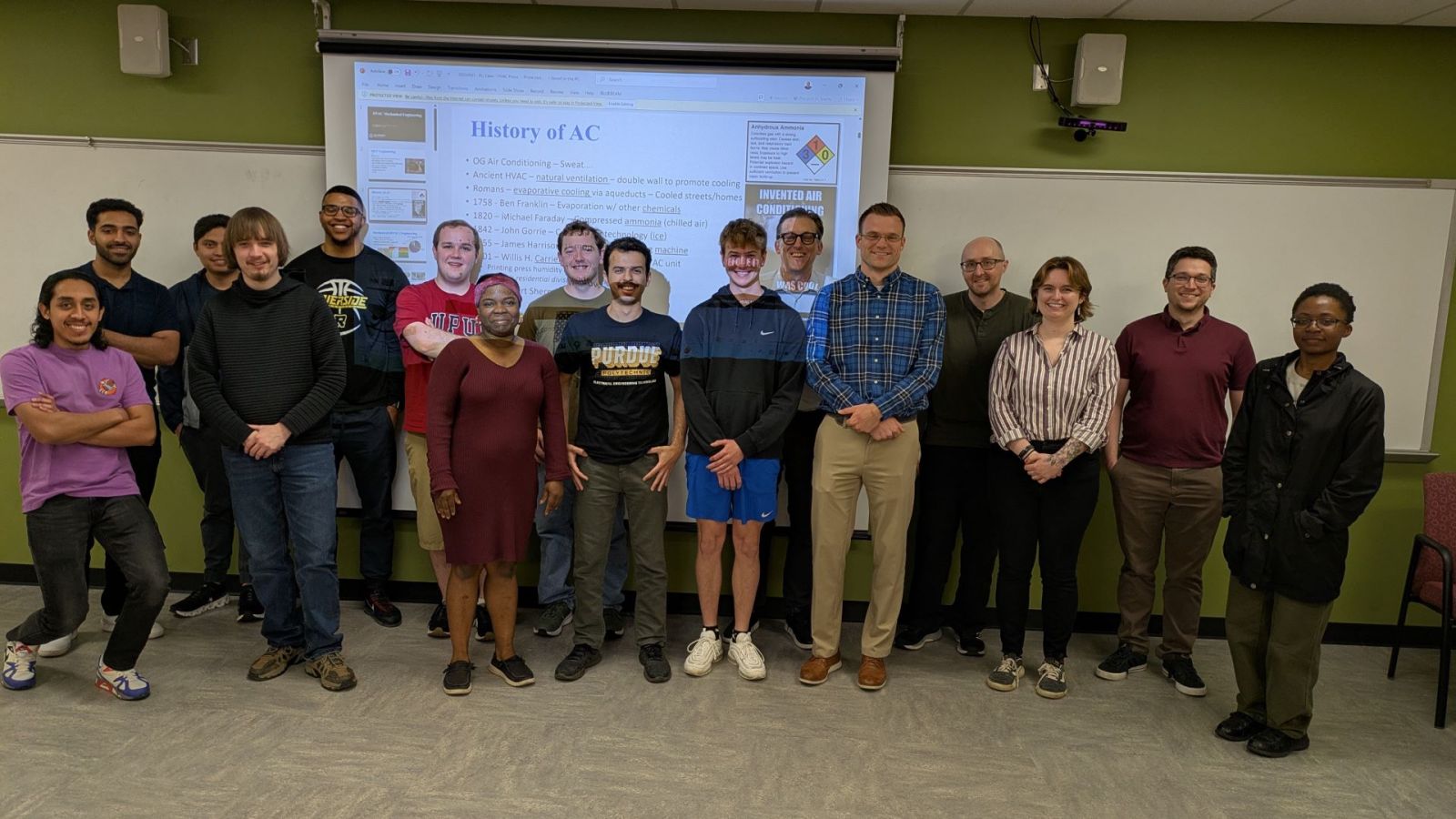 The electrical design for commercial buildings course during the May 1 visit in Indianapolis. (Photo provided)