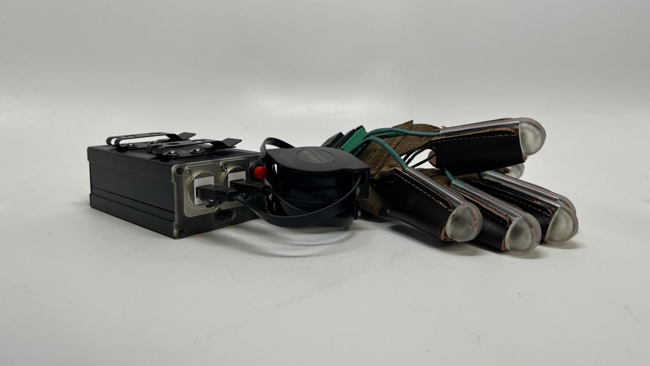 The current version of the glove was designed with direct feedback from Bartlett's father. (Photo provided: Rustin Webster)