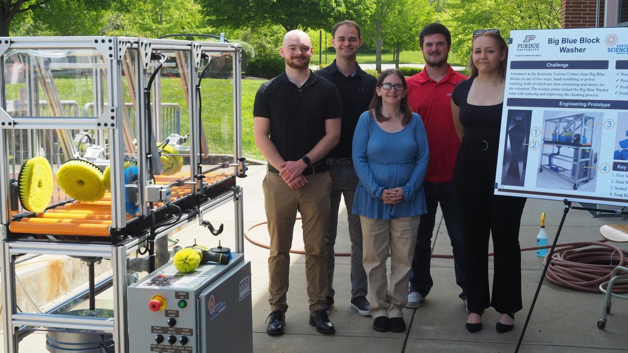 The Boilermaker Showcase is an annual display of student projects, including capstones, sponsored by local companies. (Photo provided: Joseph Dues)