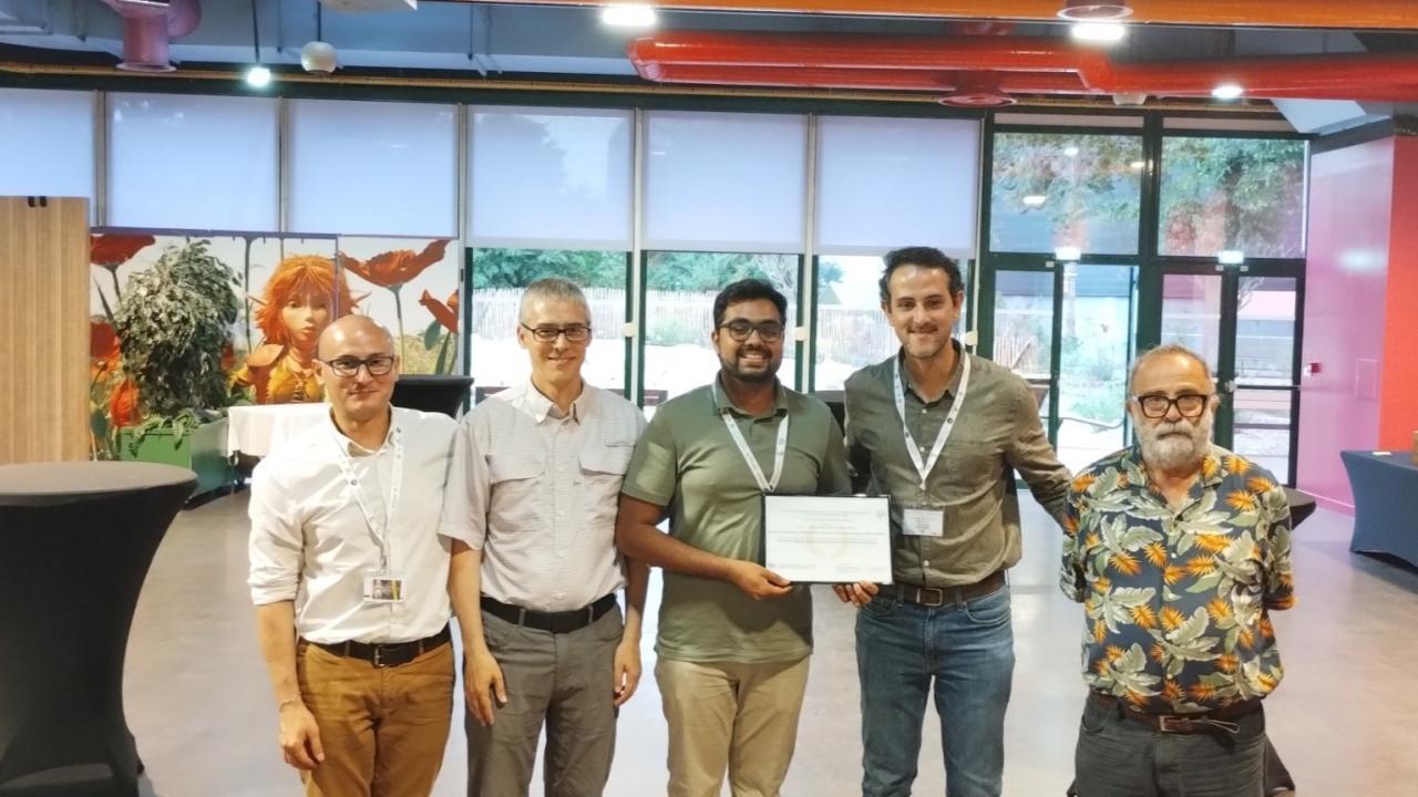 Jagannathan and Fernandez-Montoya accepted their awards at MESROB2025 in France. (Photo provided: Milton Aguirre)