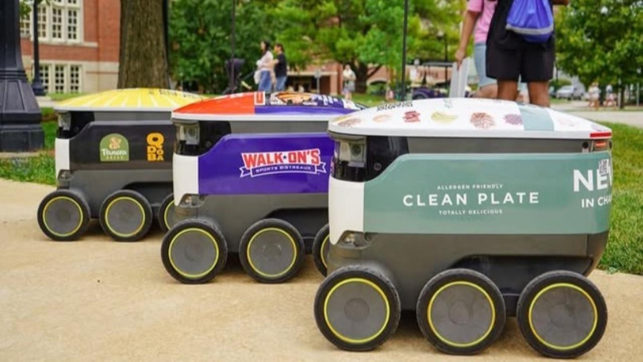 Purdue has had Starship robots since 2019, and in that time the fleet has doubled in size. (Purdue University photo/Purdue Food Company)