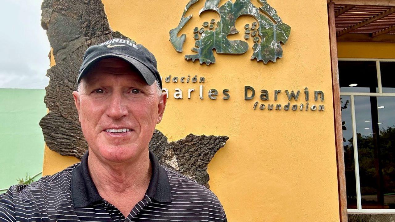 Sheffield at the Charles Darwin Foundation in Ecuador. (Photo courtesy of Dr. John Sheffield)