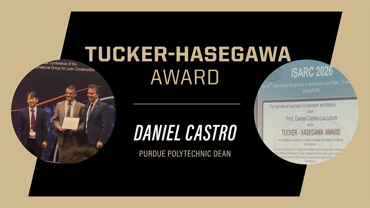 The Tucker-Hasegawa Award honors a single individual worldwide for sustained, outstanding contributions to the advancement of automation and robotics in construction.