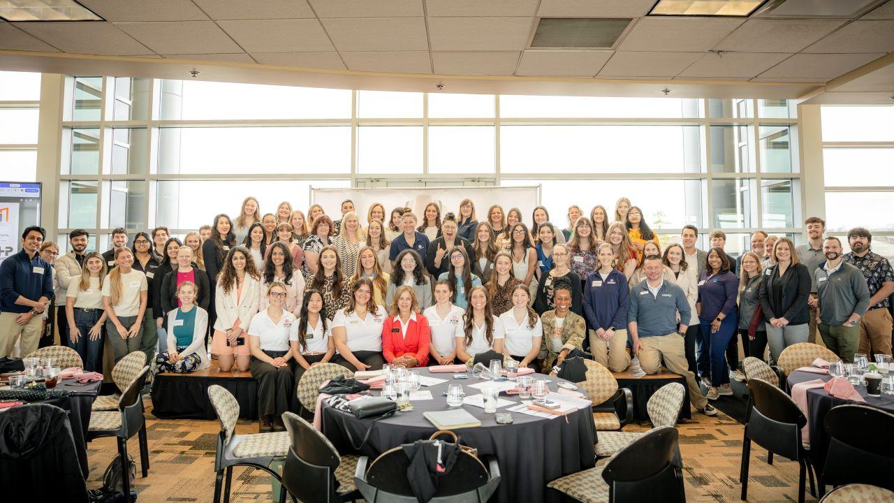 Attendees at the WICM inaugural BoilerBuiltHER summit. (Photo provided: Sarah George) 