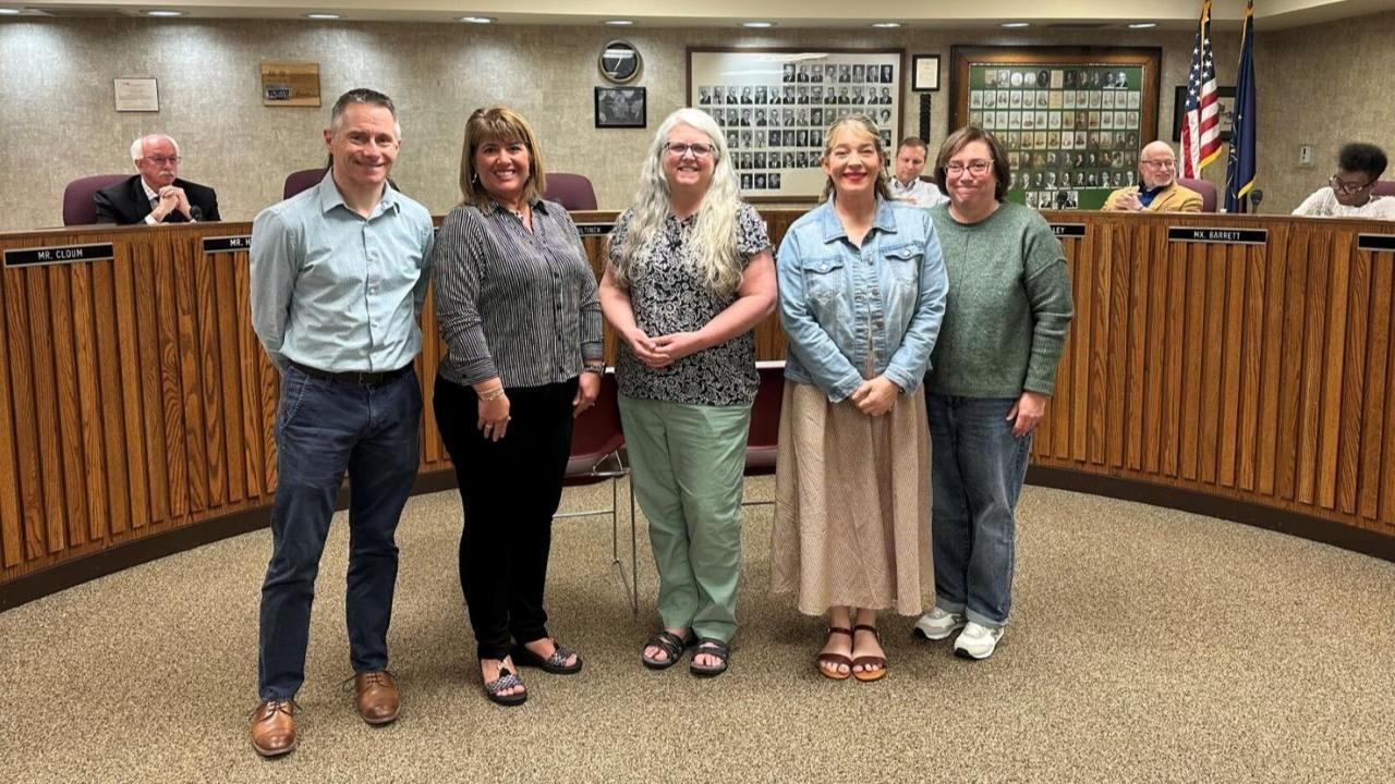 Brian Bettag, Melanie Gilbert, Susan Gran, Dawn Sargent, Kristin Van Laere and Allison Clegg (not pictured).  Photo courtesy of LSC.