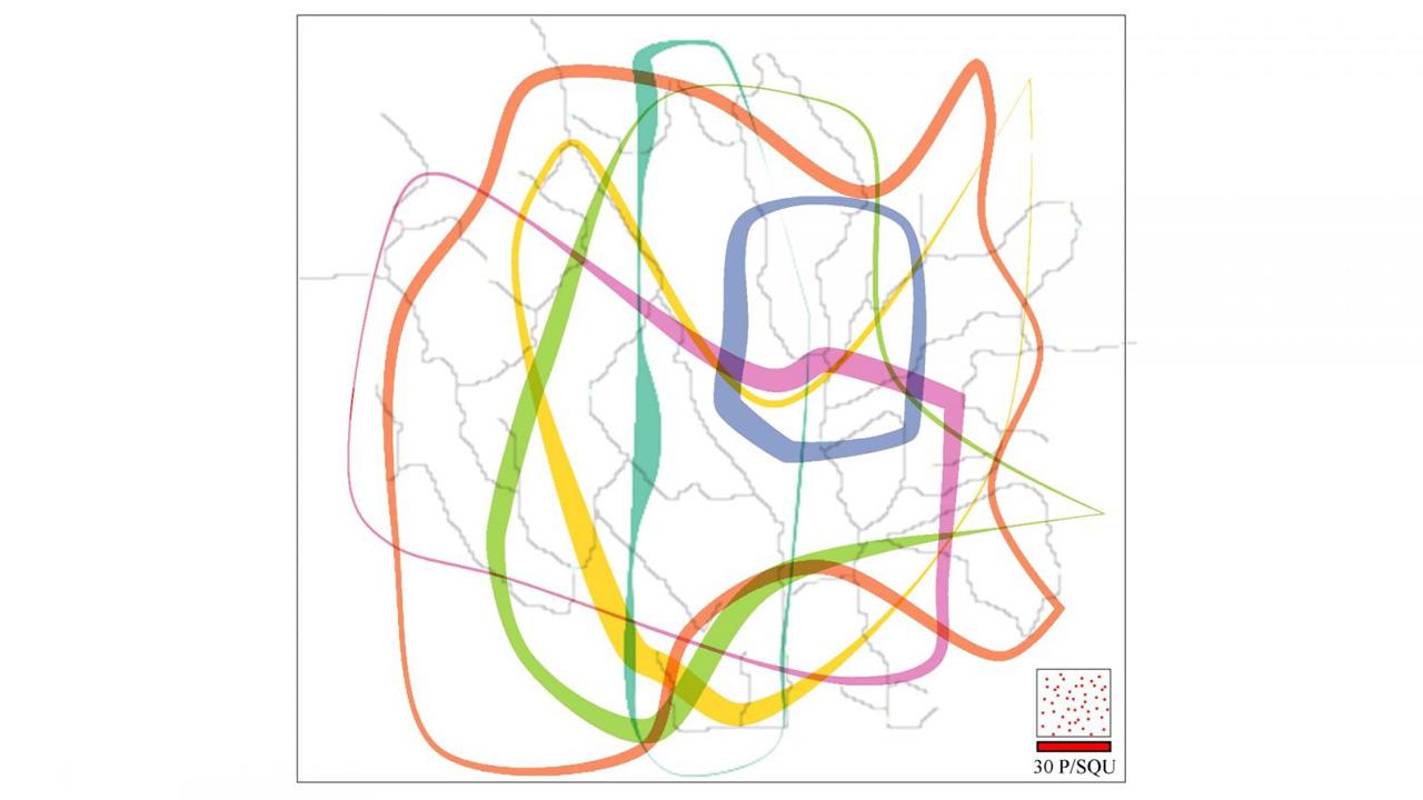 Abstract Visualization of Spatial Distributions