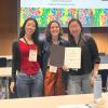 The honorably-mentioned paper's coauthors (left to right: Chorong Park, Anastasia Kouvaras Ostrowski, Sooyeon Jeong) challenge the standard tech industry model of EULAs in their reseach. (Photo credit: Chorong Park)
