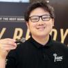 Tuan Thai pictured with his winning keychain design. (Purdue University photo/John O'Malley)