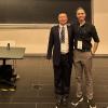 Prof. Jiansong Zhang Poses with a leader of the local organizing committee Prof. Mazdak Nik Bakht (Photo provided)