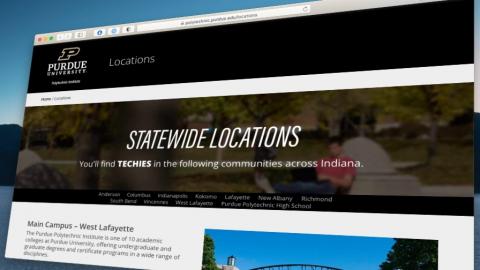 Purdue Polytechnic locations around Indiana