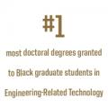 #1 most doctoral degrees granted to Black graduate students in Engineering-Related Technology